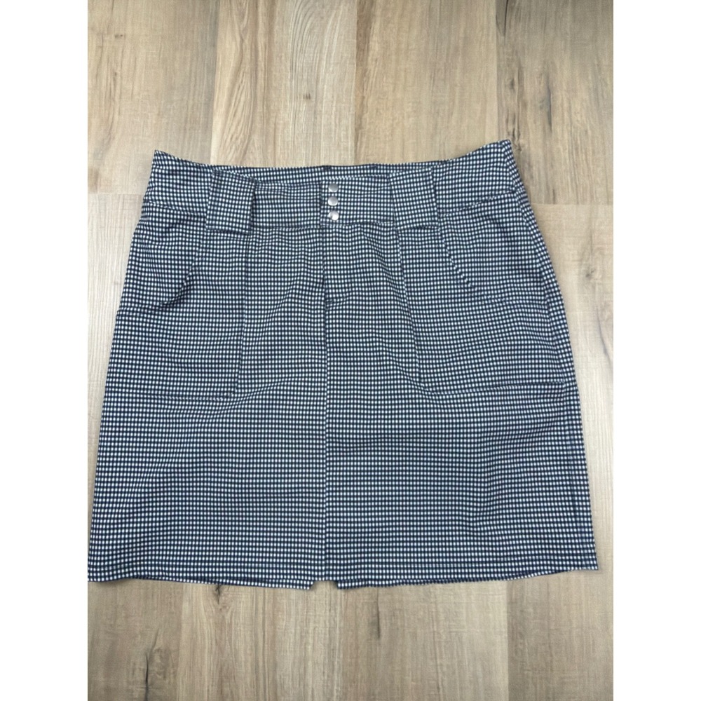 Jofit Womens Black White Gingham Golf Tennis Skort Built-in Shorts Size 8